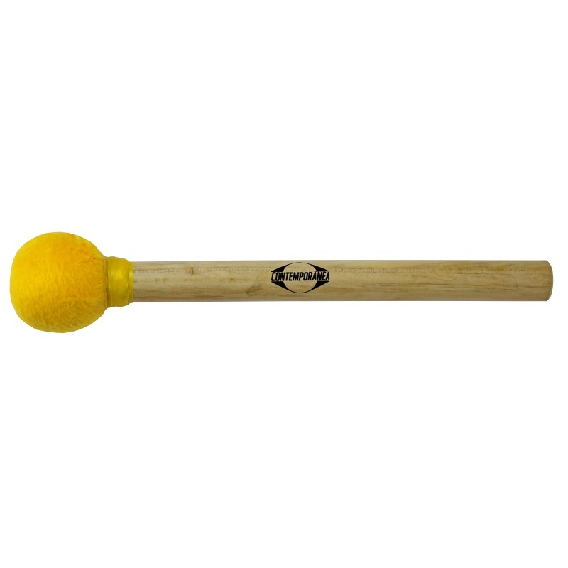 Mailloche de surdo bois 30cm (1°) - Jaune